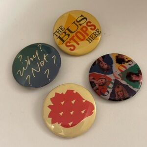 Vintage Button Pin Set-vintage 80’s  Go-Go’s